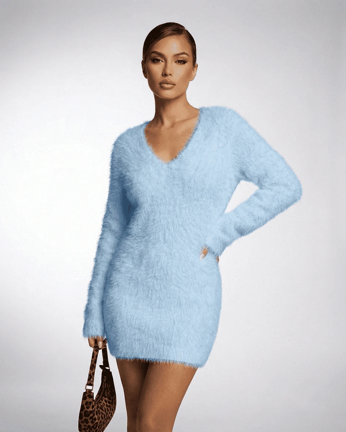 Celeste Sweater – Red Knit sweater, front view by Slimona
