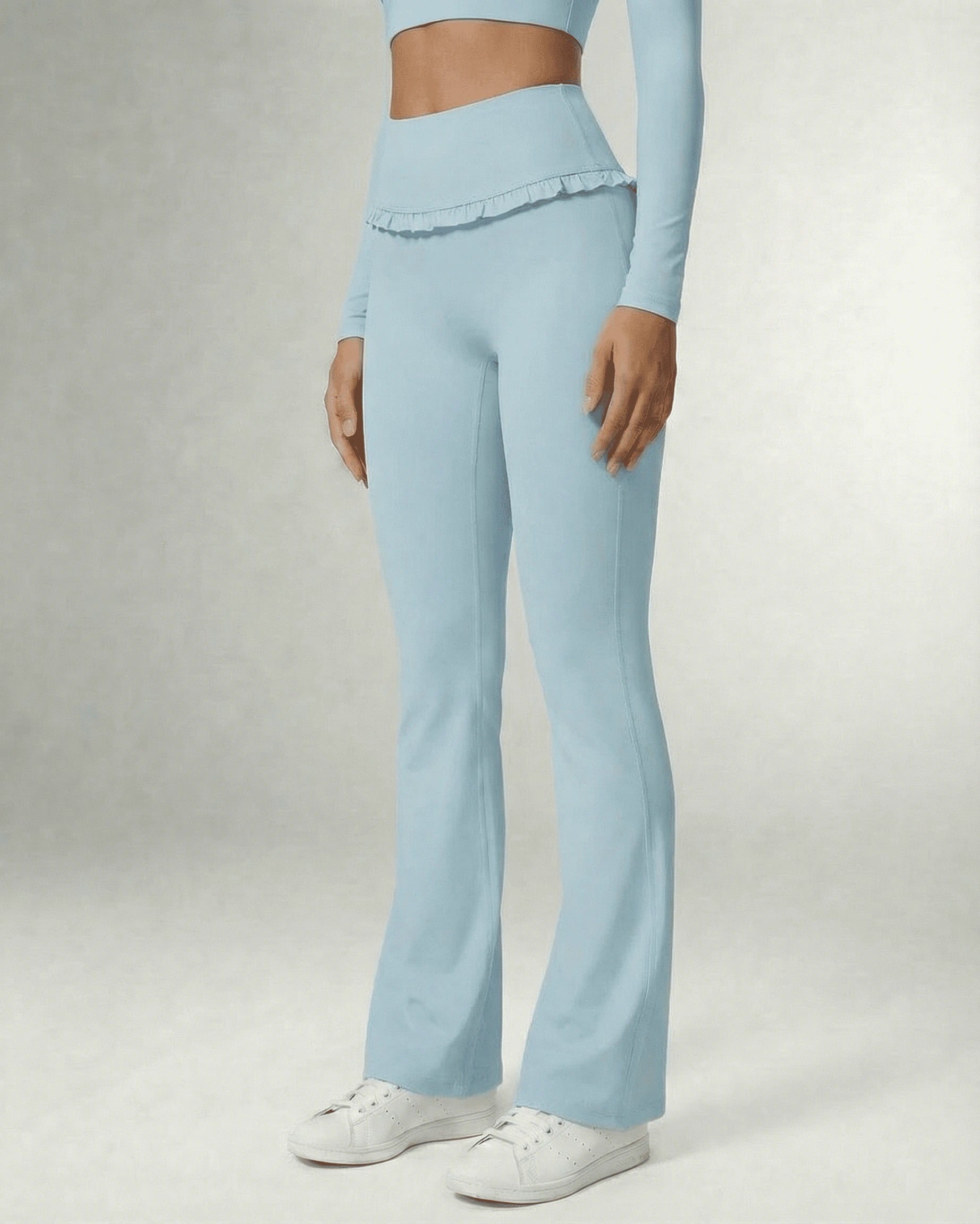 Celeste Leggings Blue – Blue leggings, back view by Slimona