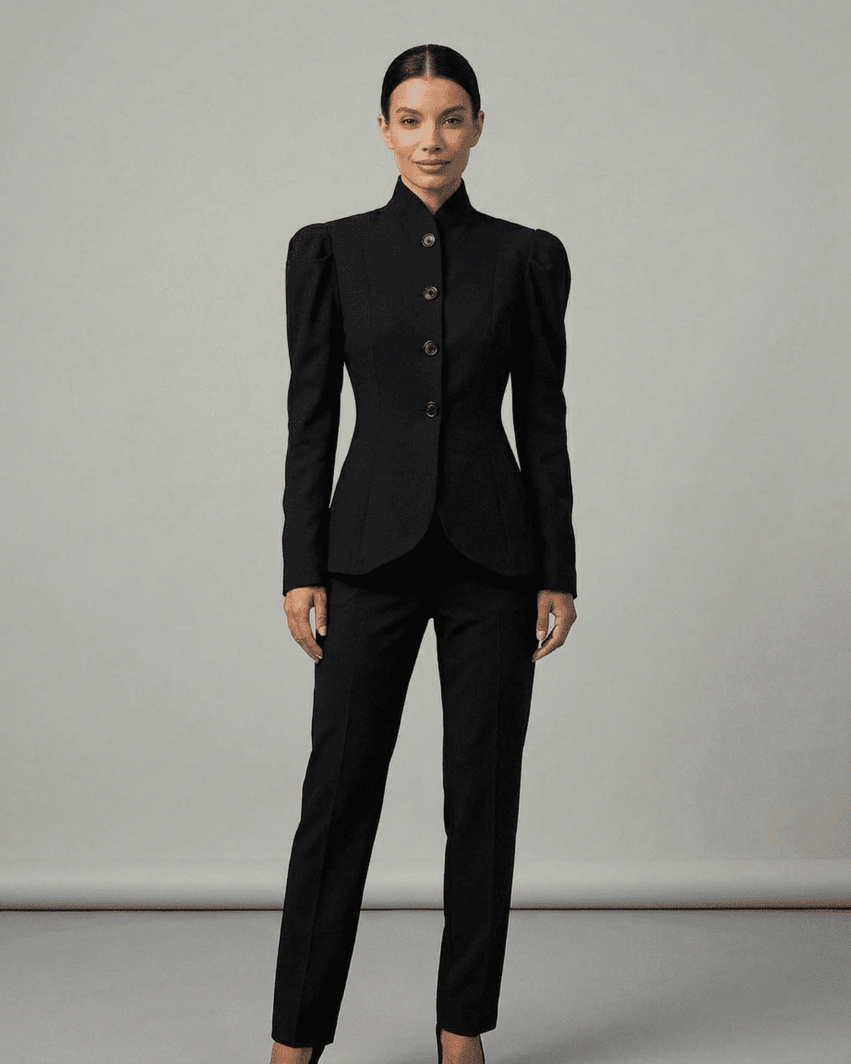 Noiré Blazer – Black blazer, detail view by Slimona
