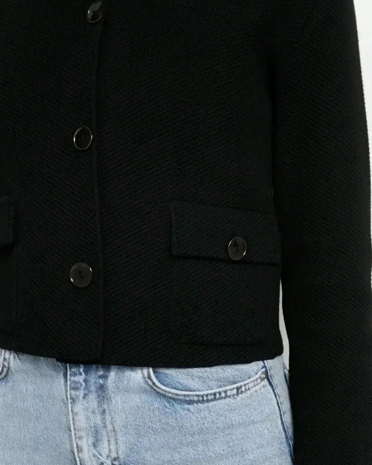 Noir Jacket – Black Cotton jacket, styled look by Slimona