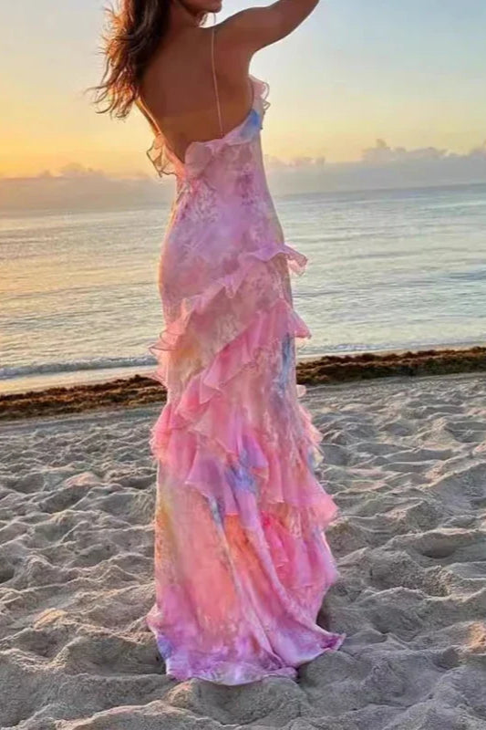 Vera Women's Summer Dress | Floral Print, Ankle-Length Polyester 4