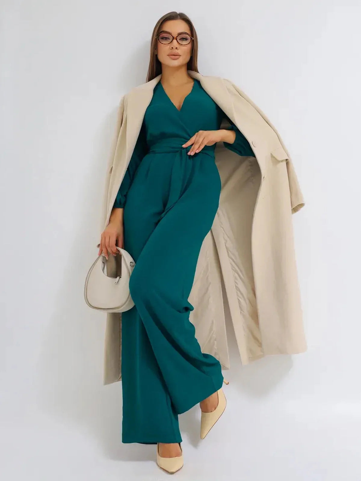 Emerald Wrap Jumpsuit