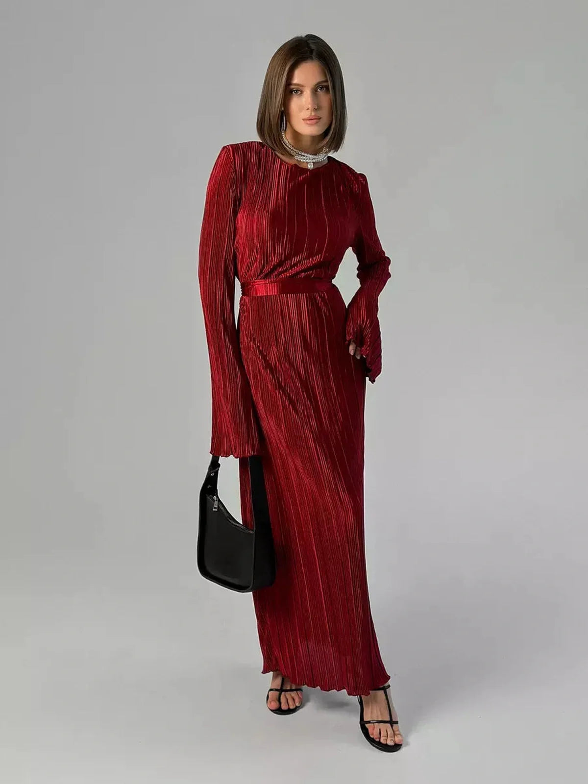 Velvet Flame Maxi Dress