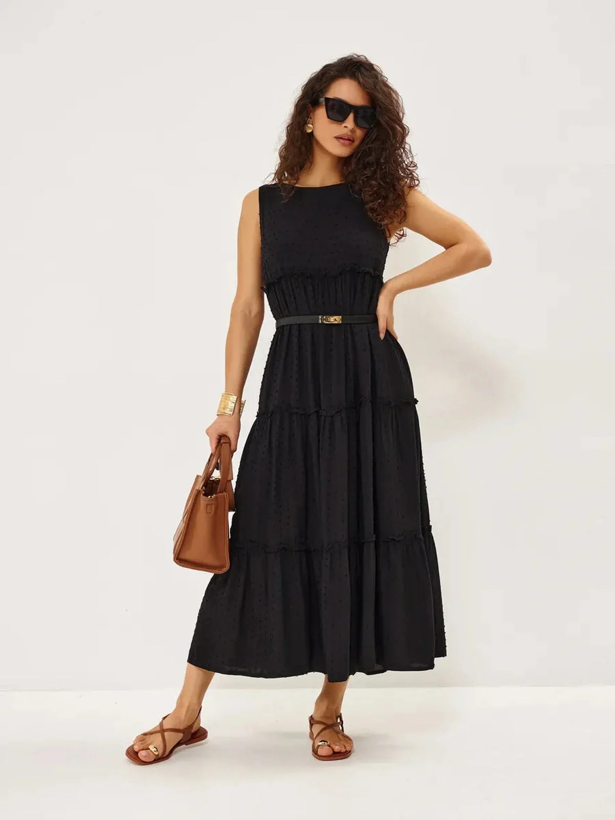 Shadow Bloom Midi Dress