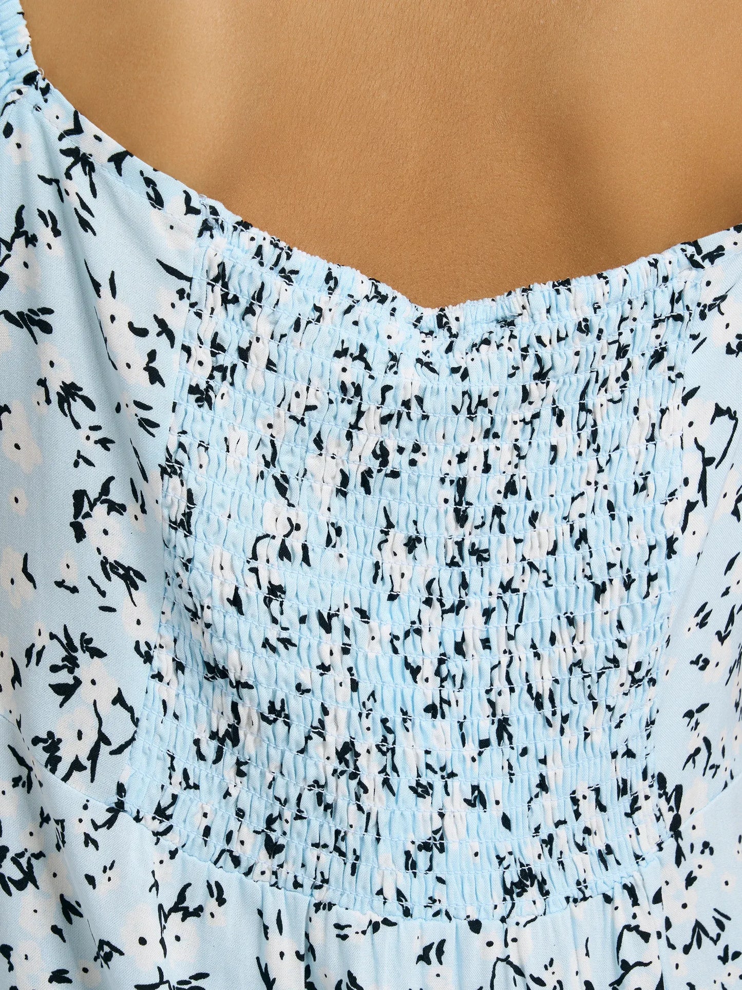 Sky Petal Mini Dress