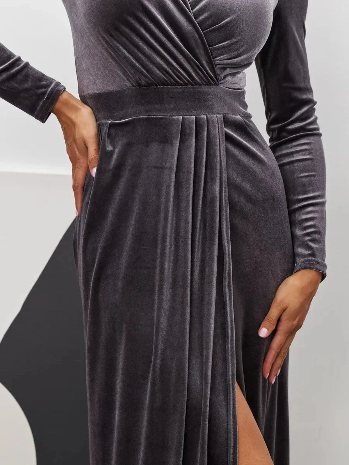 Noir Whisper Maxi Dress