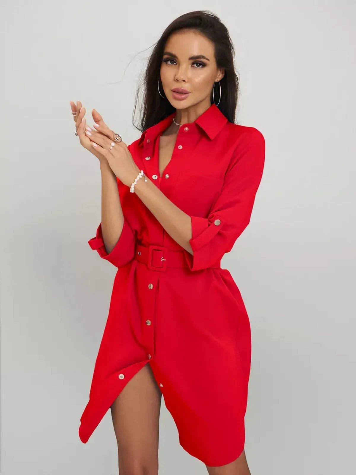 Scarlet Belted Mini dress with sculpted fit, perfect for weddings, proms, and summer events.