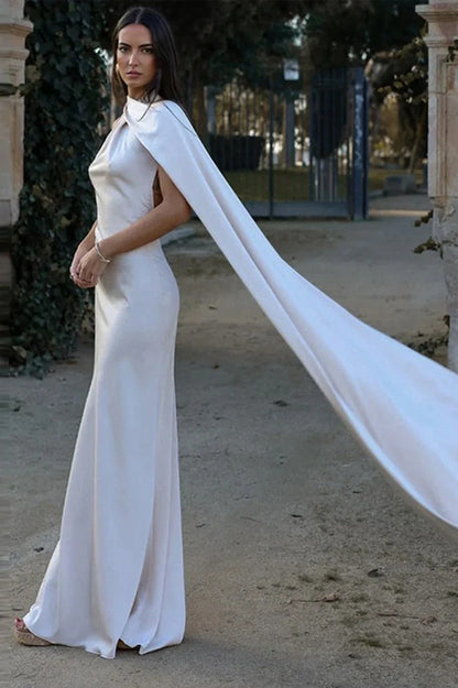 Evelyn Women's Formal Maxi Dress | Cotton Blend, Floor-Length Halter 3