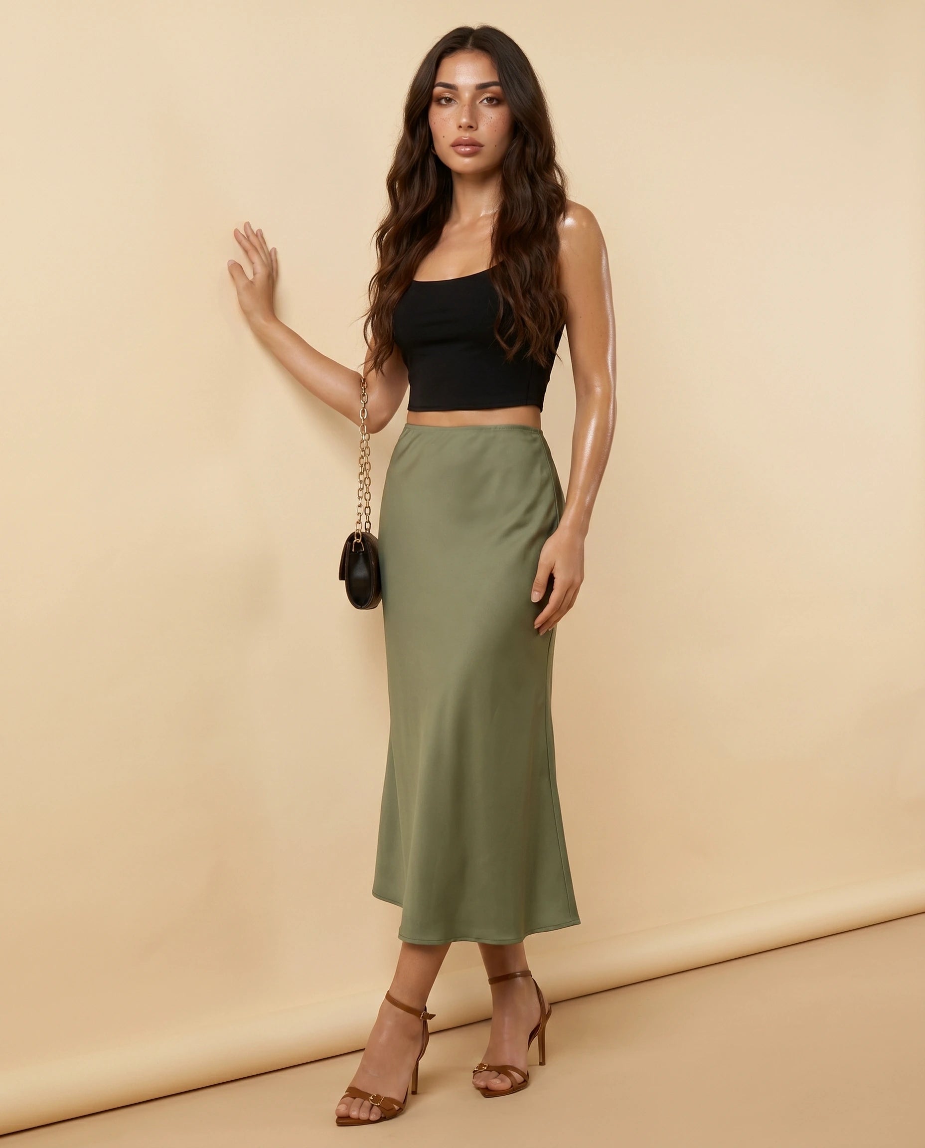 Olivia Midi Skirt angled