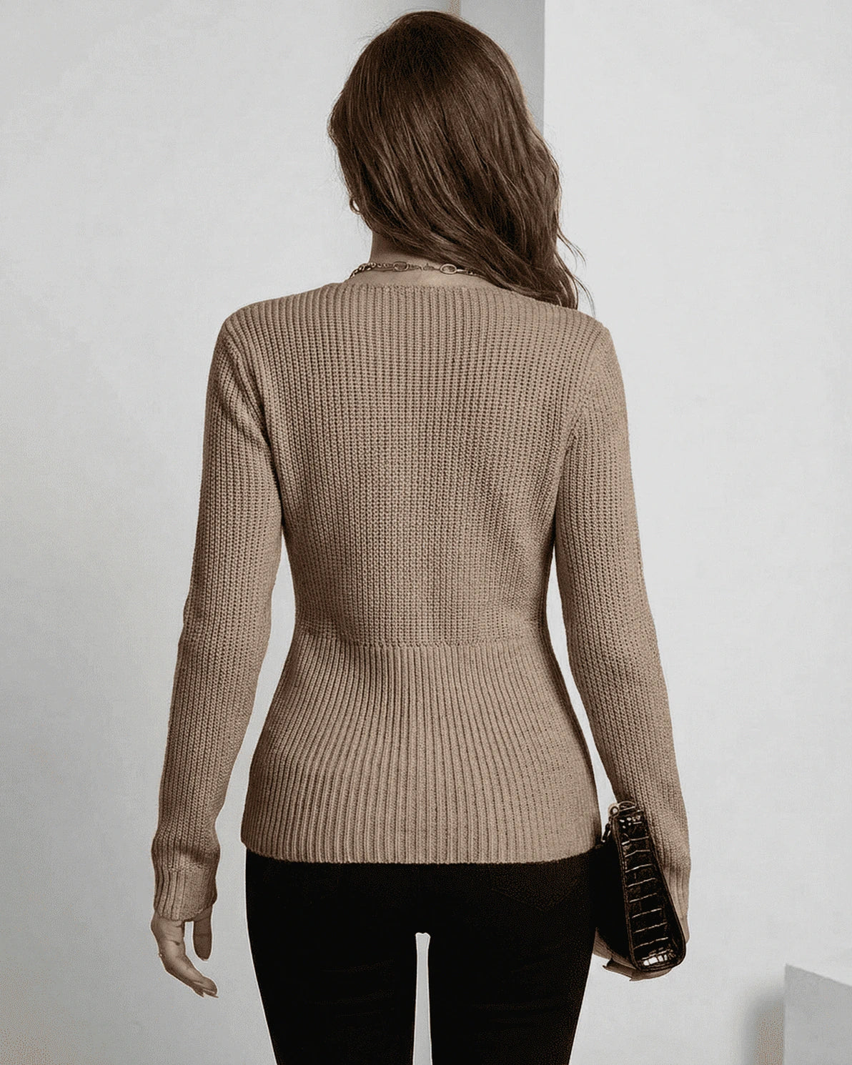 Seren Pullover – Red Cotton pullover, side view by Slimona