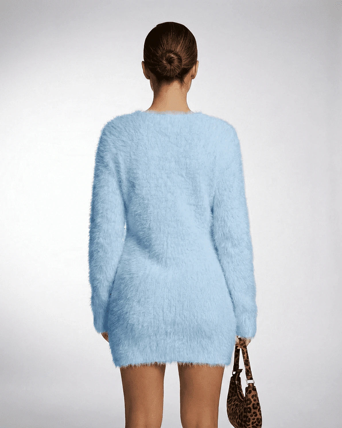 Celeste Sweater – Red Knit sweater, side view by Slimona