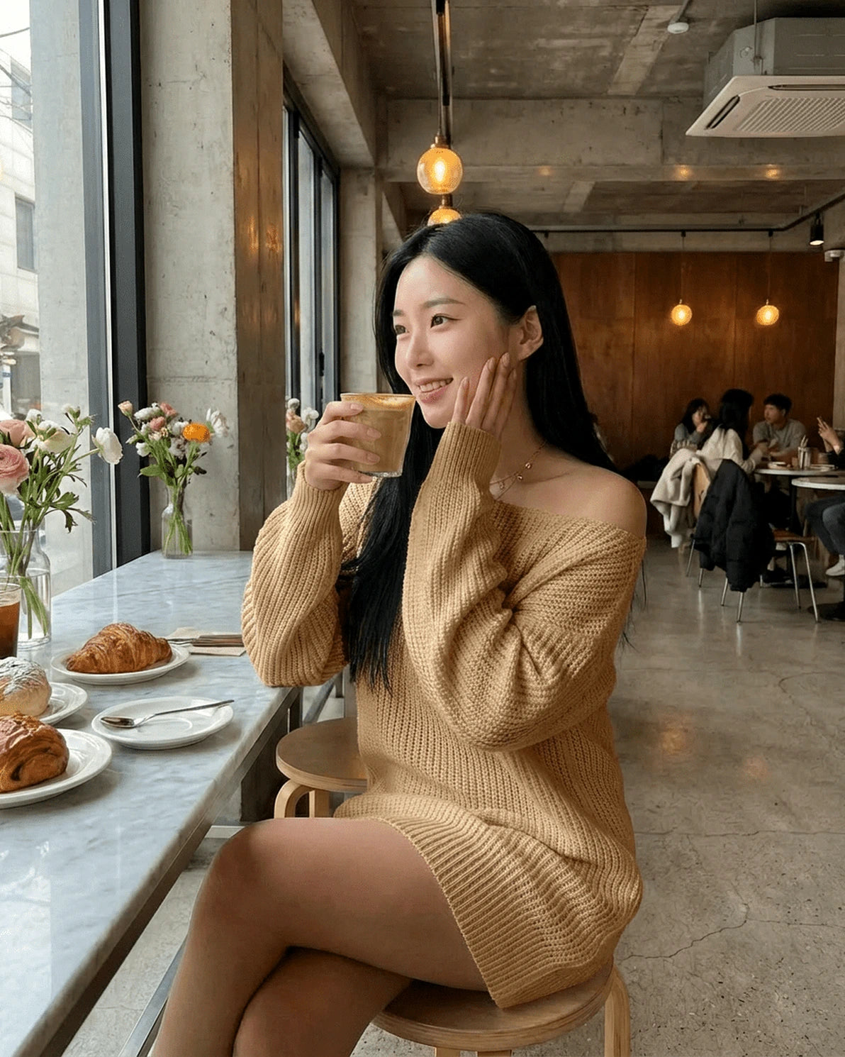 Luna Mini Dress – Yellow Ribbed Round Neck mini dress, styled look by Slimona