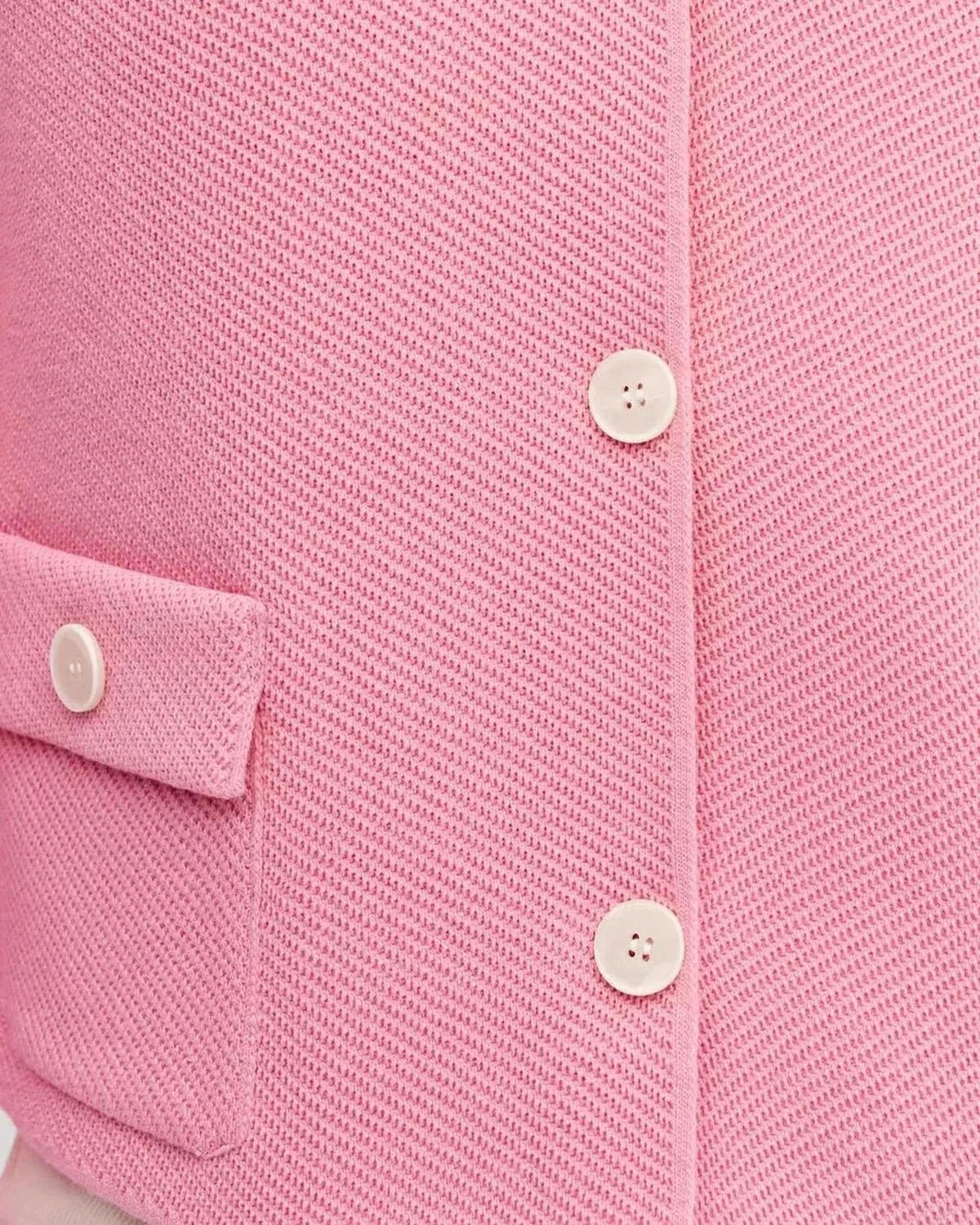 Serena Jacket – Pink Cotton jacket, model wearing by Slimona