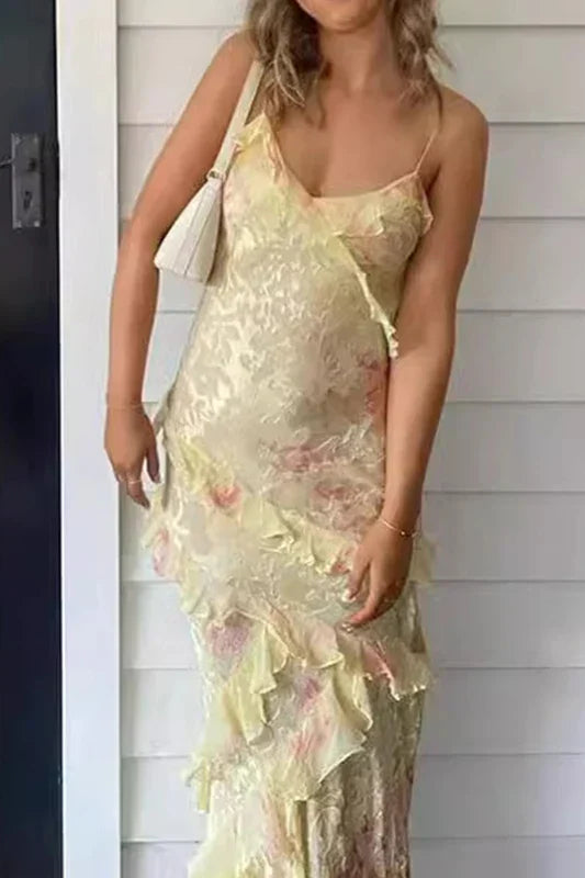 Vera Women's Summer Dress | Floral Print, Ankle-Length Polyester 1