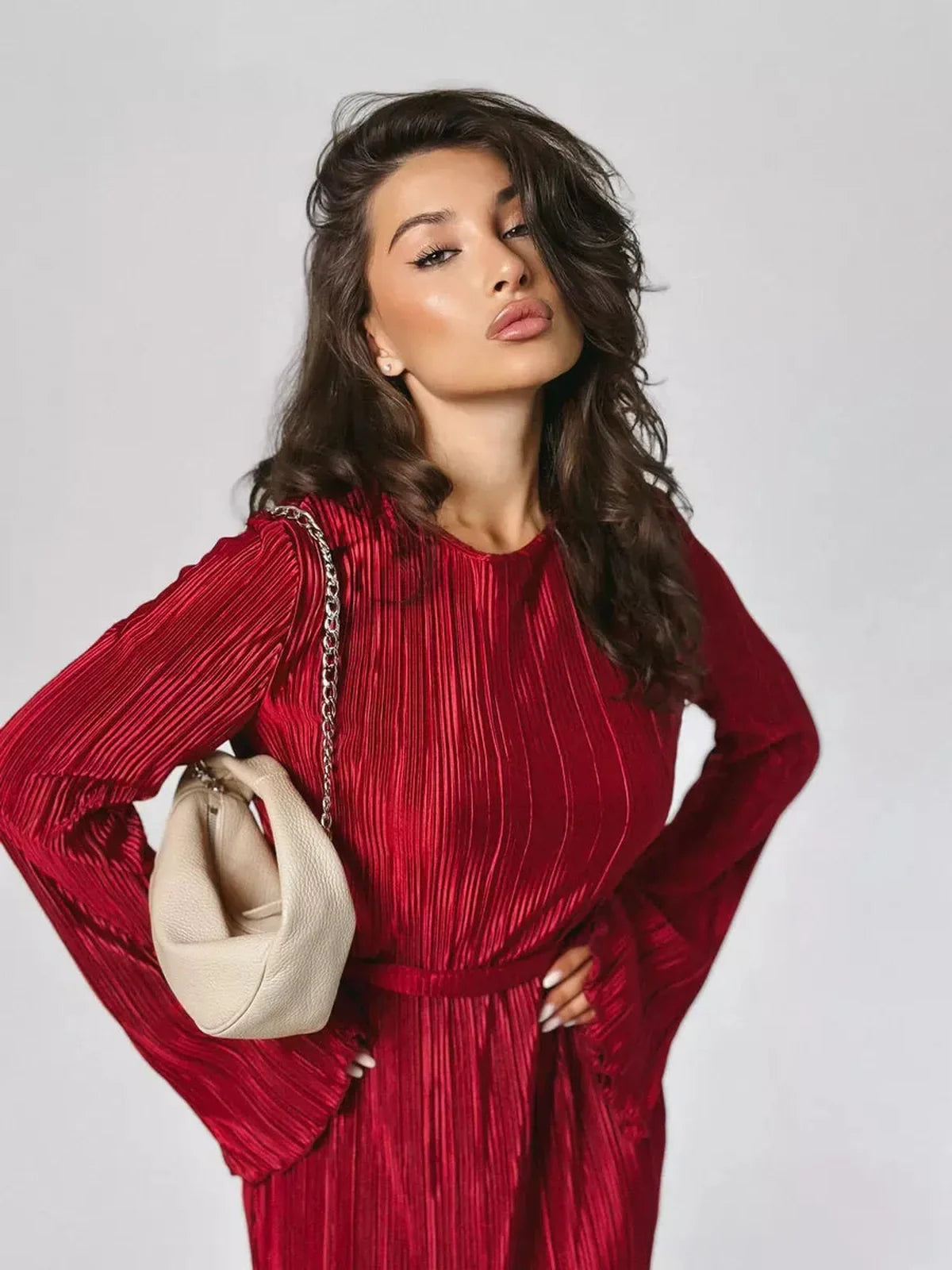 Velvet Flame Maxi Dress