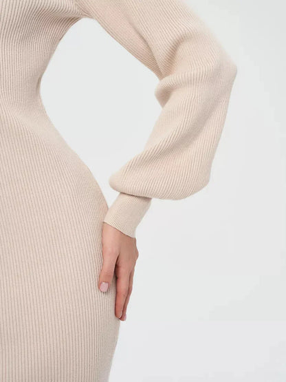 Cream Contour Mini Dress