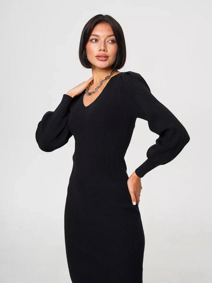 Noir Form Mini Dress