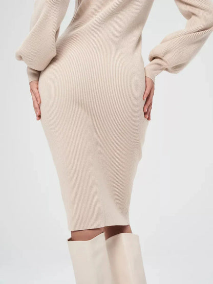 Cream Contour Mini Dress