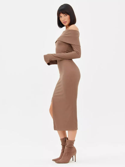 Sculpted Charm Midi Dress