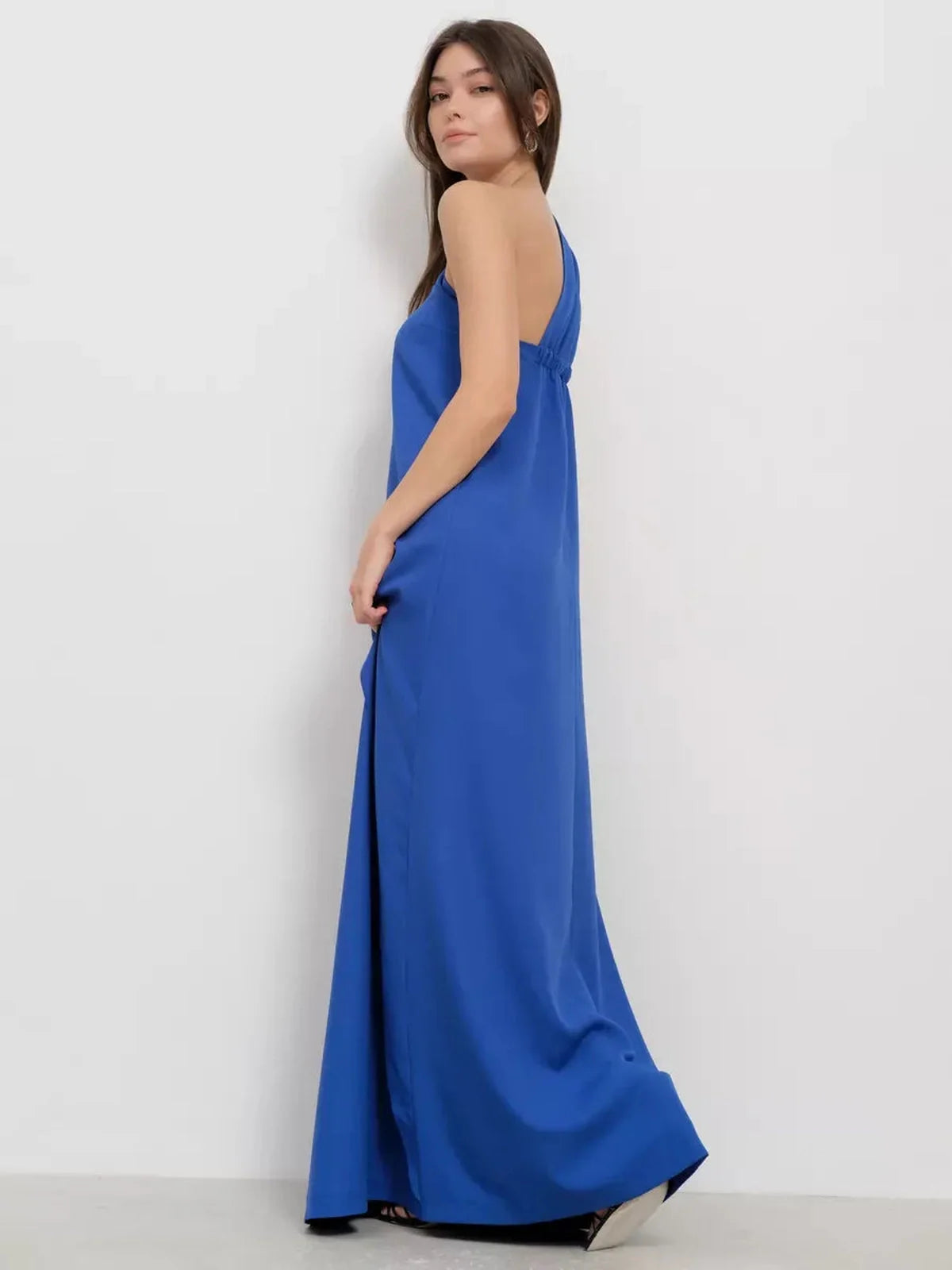 Cerulean Drape Maxi Dress