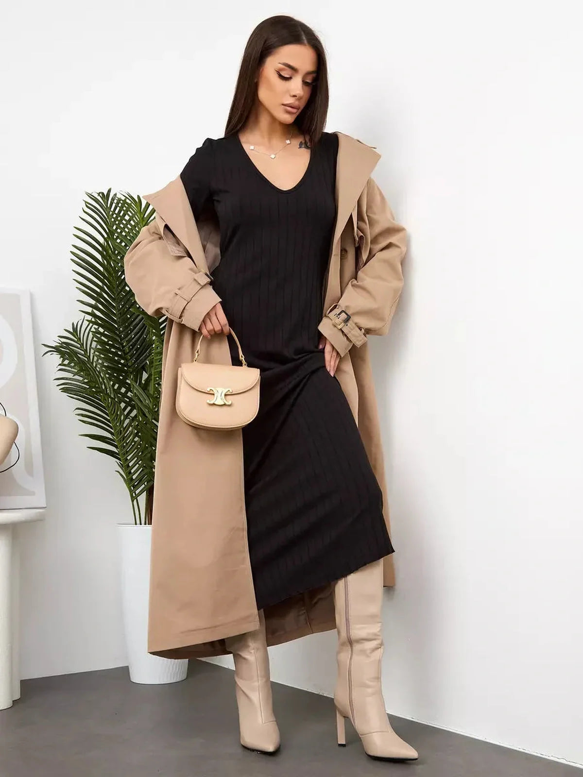 Shadowline Midi Dress