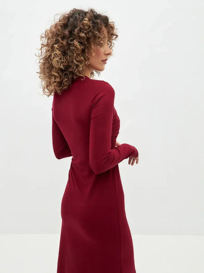 Velvet Knot Midi Dress