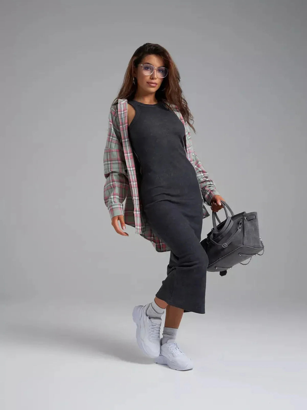 Graphite Muse Midi Dress