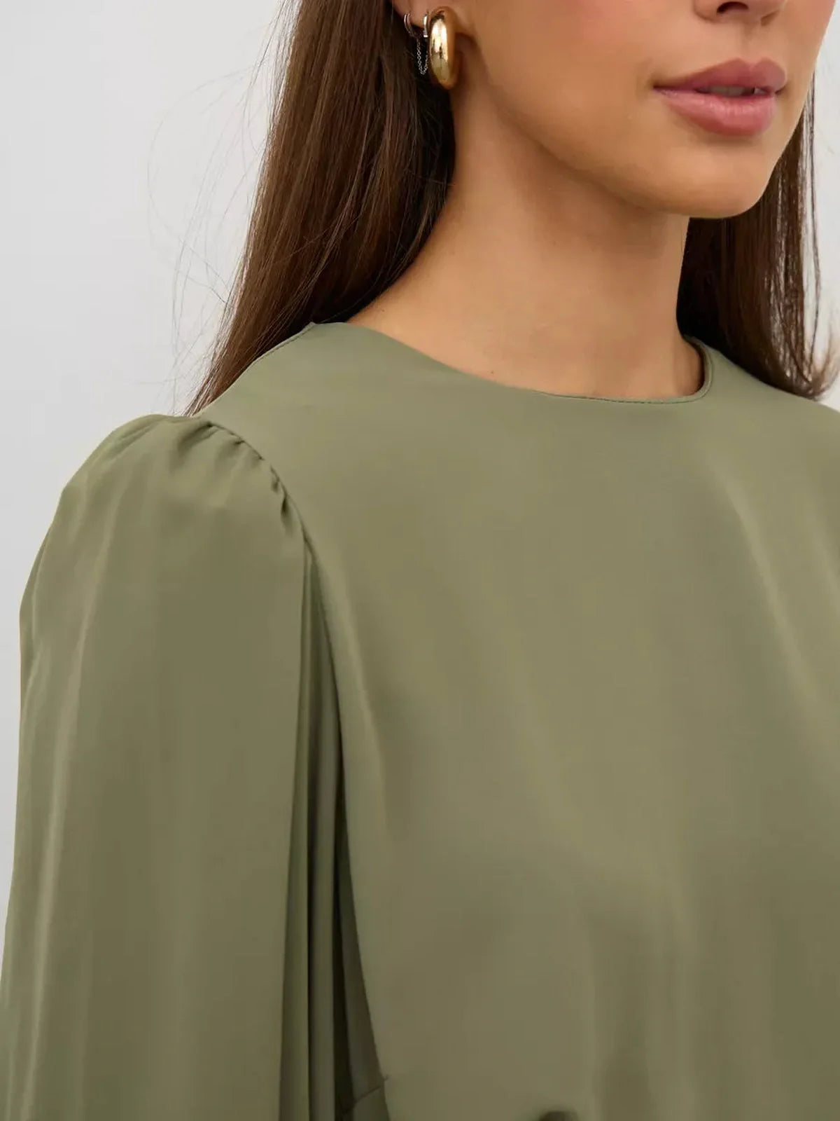 Olive Luxe Mini Dress