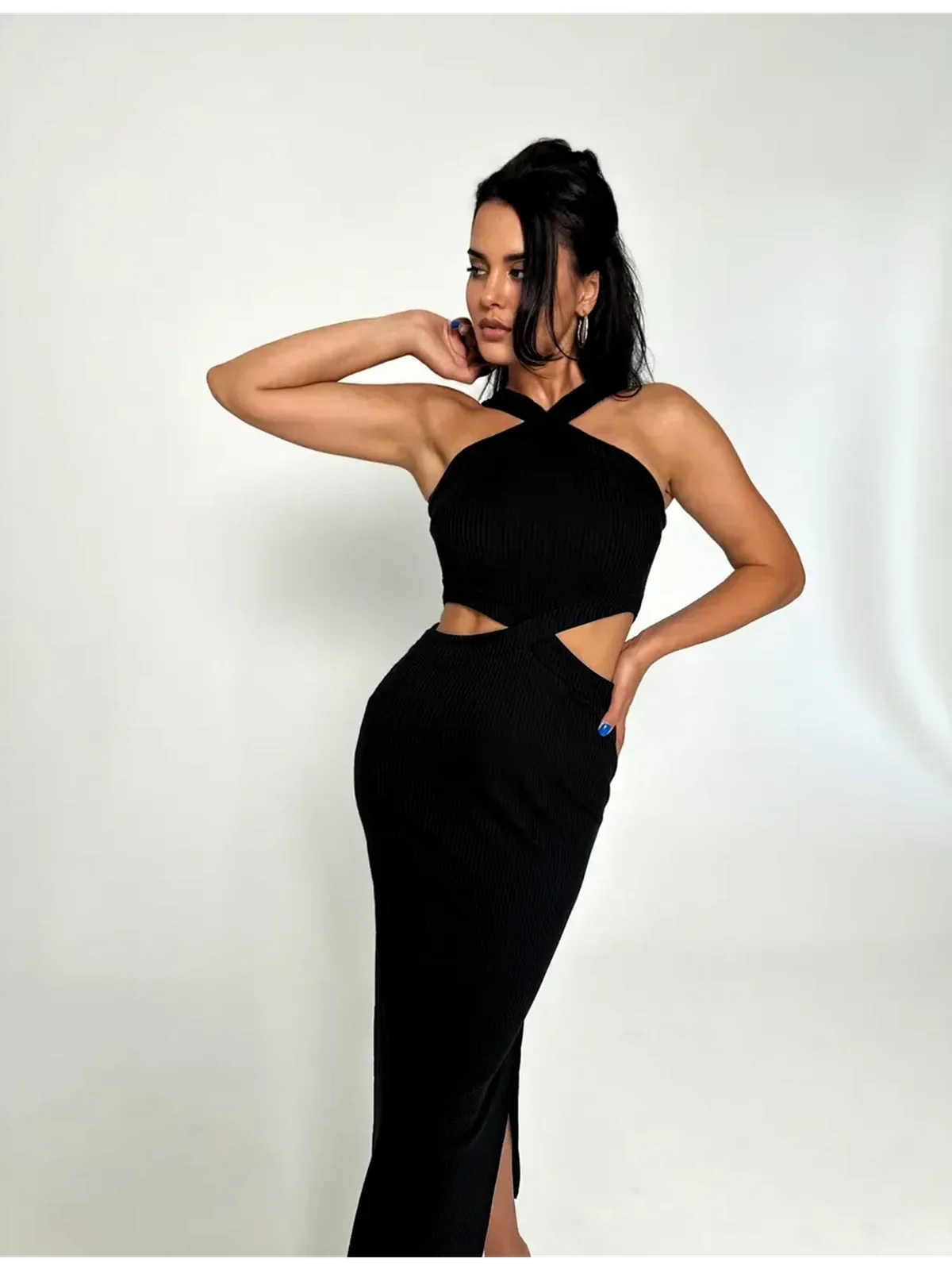 Midnight Allure Midi Dress