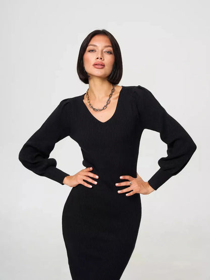 Noir Form Mini Dress