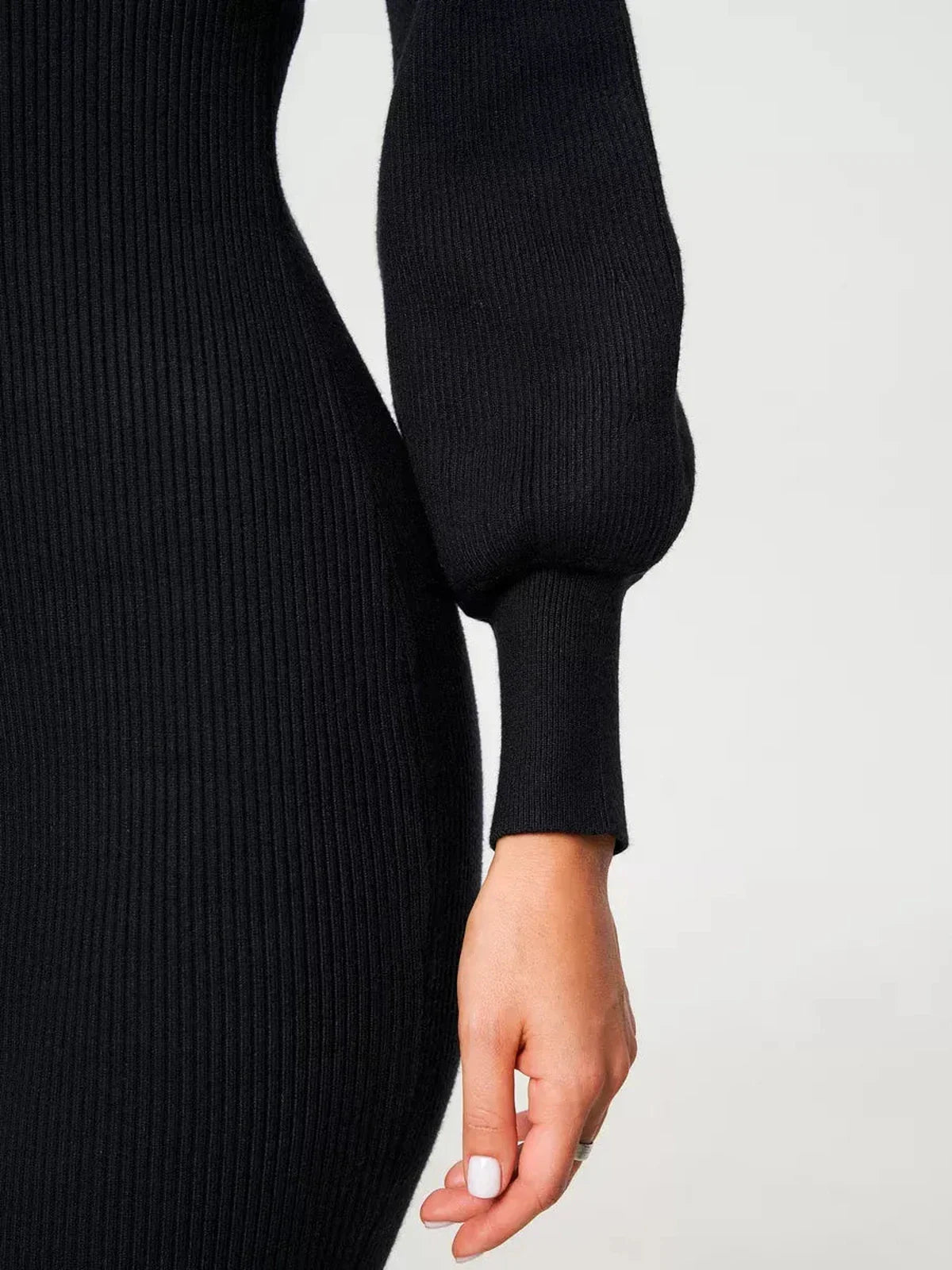 Noir Form Mini Dress