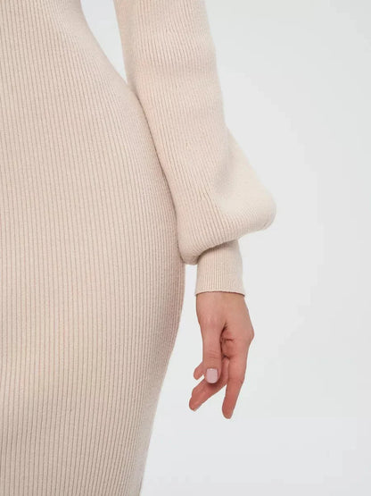 Cream Contour Mini Dress