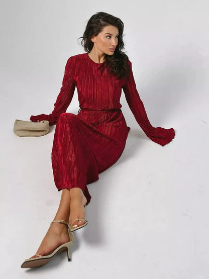 Velvet Flame Maxi Dress