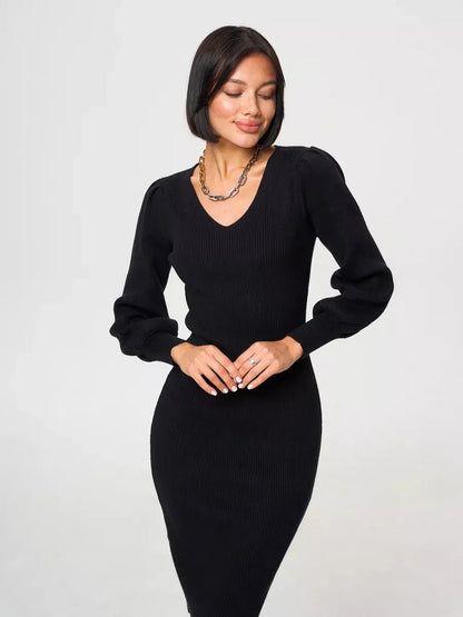 Noir Form Mini Dress