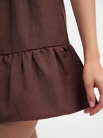 Mocha Charm Mini Dress