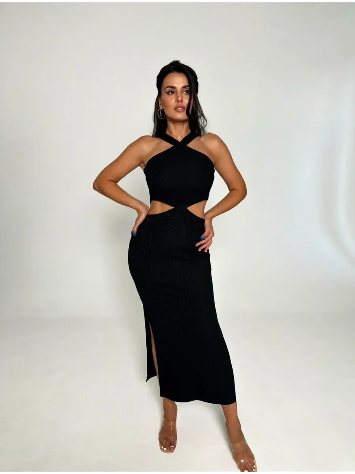 Midnight Allure Midi Dress