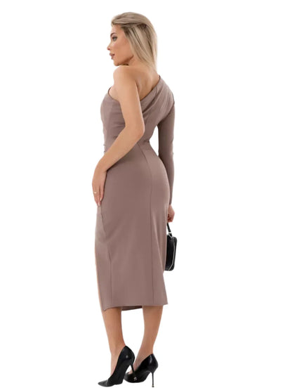 Sculpted Grace Midi Dress