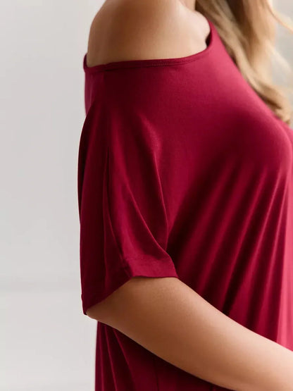 Crimson Ease Midi Dress