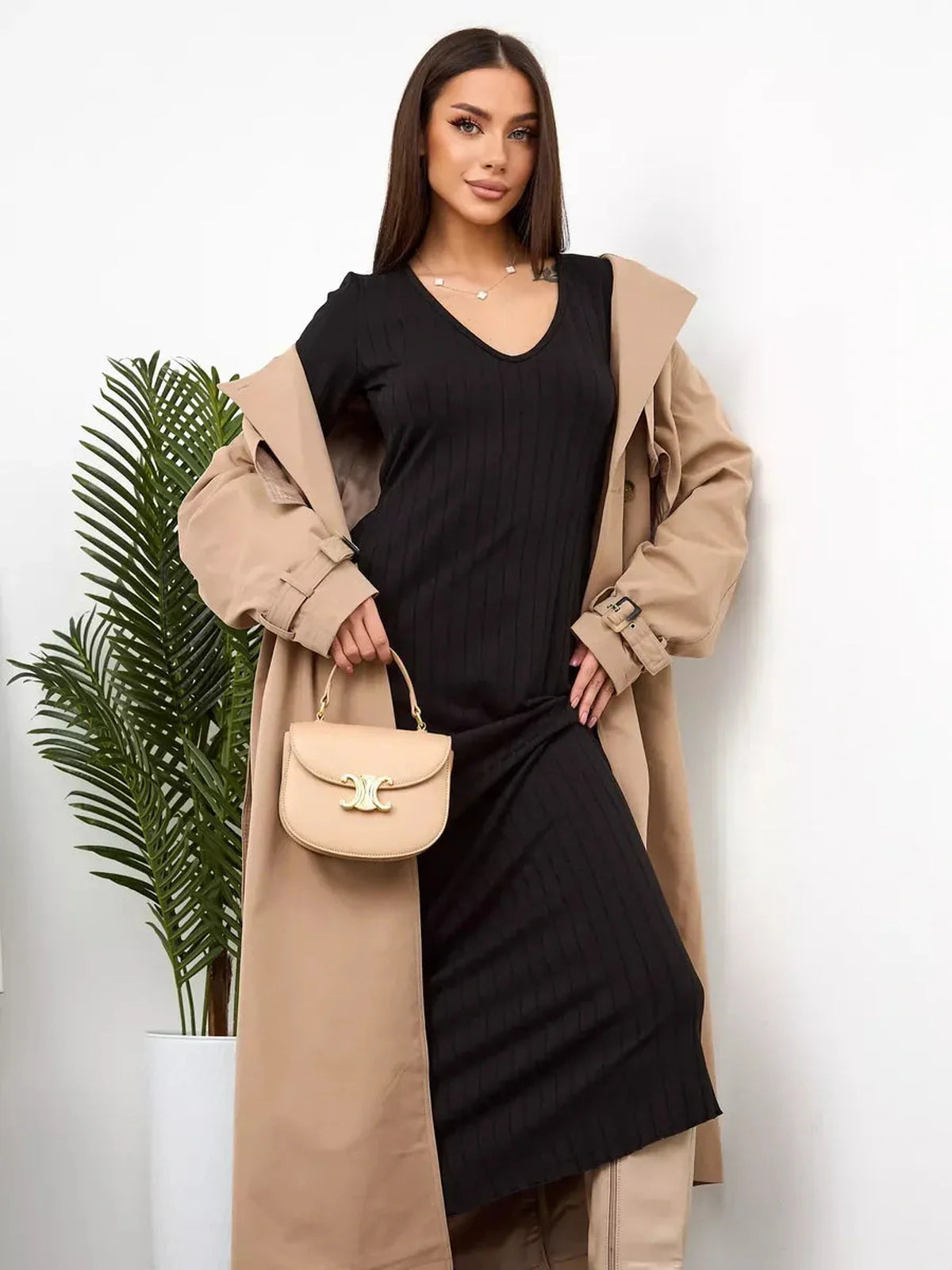 Shadowline Midi Dress