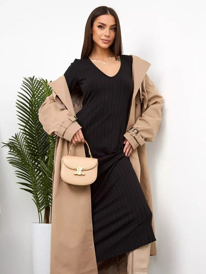 Shadowline Midi Dress