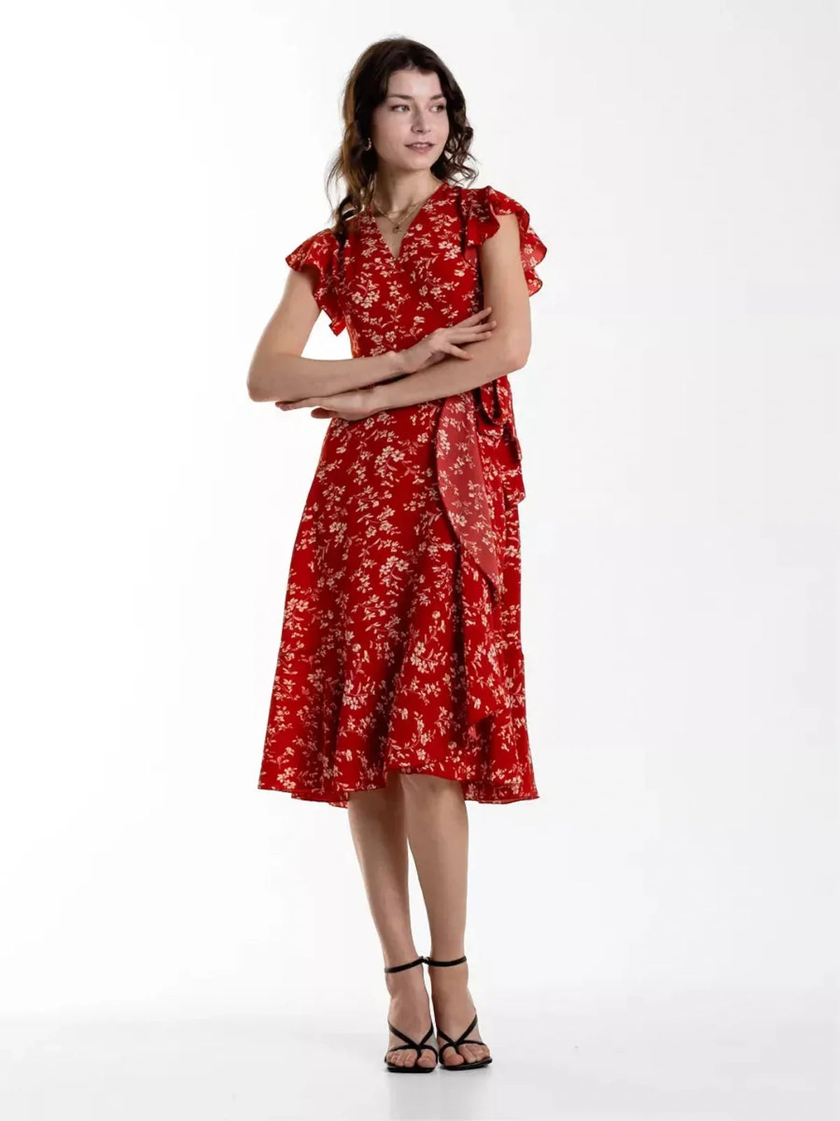 Midnight Bloom Midi Dress
