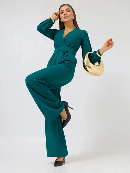 Emerald Wrap Jumpsuit