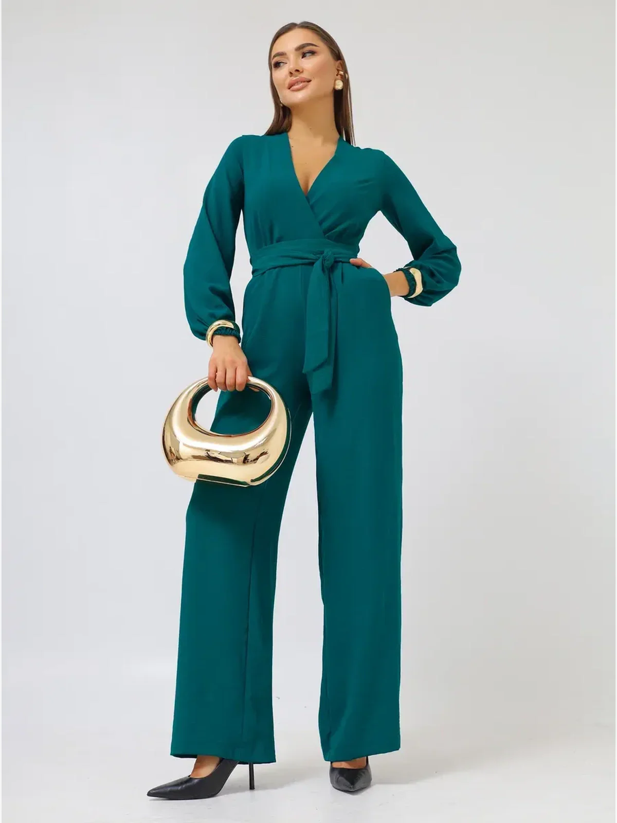 Emerald Wrap Jumpsuit