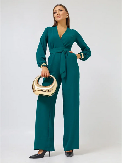 Emerald Wrap Jumpsuit