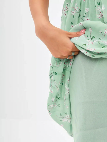 Mint Bloom Mini Dress