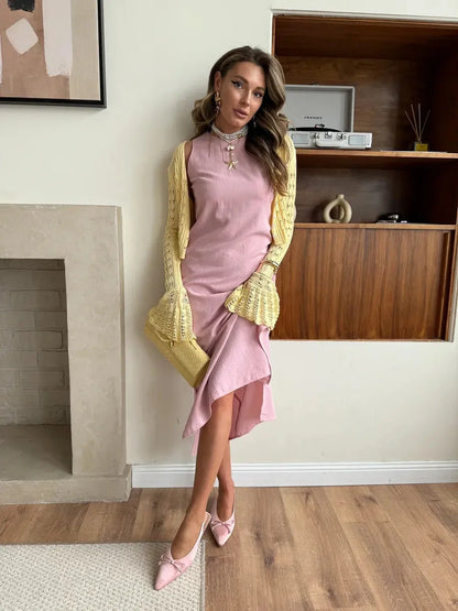 Rose Solstice Midi Dress