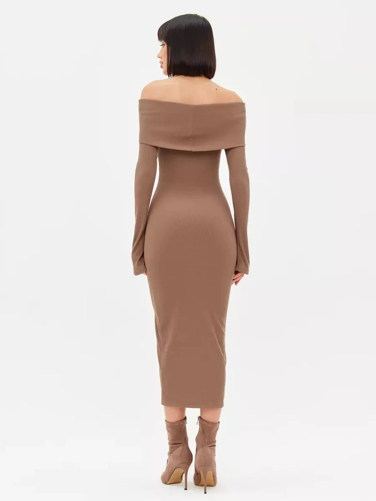 Sculpted Charm Midi Dress