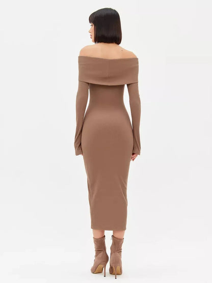 Sculpted Charm Midi Dress