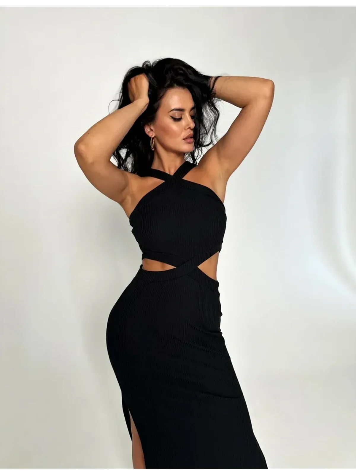 Midnight Allure Midi Dress