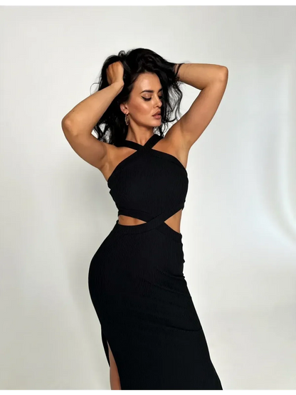 Midnight Allure Midi Dress